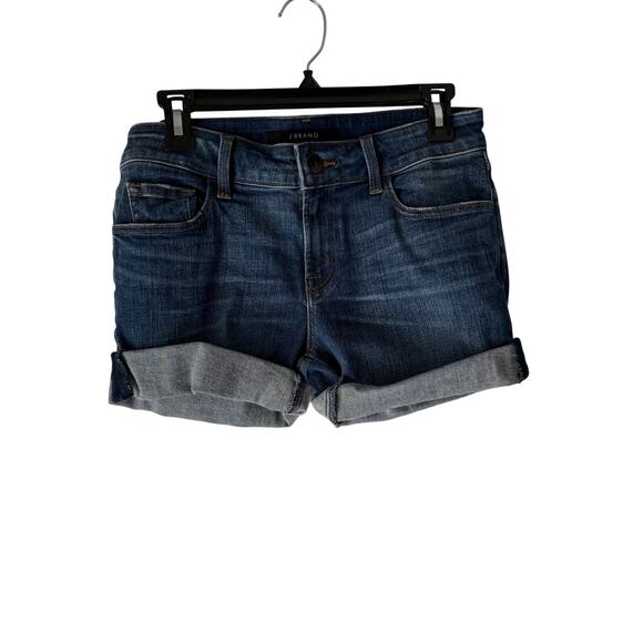 J Brand Rolled Cuff Denim Shorts Size 29 Mid Rise‎ Stretch Jean Summer Casual - Picture 1 of 8